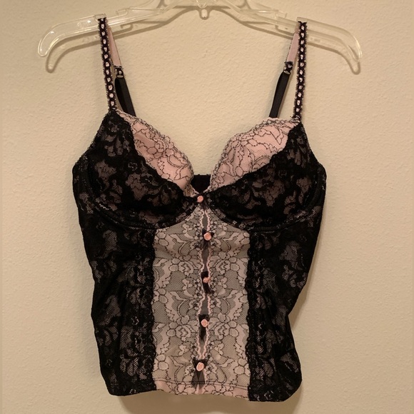 Black & Pink Lace Bra Lingerie Corset 💗 - Picture 10 of 10